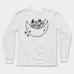 Flower Crystal Moon T-Shirt Long Sleeve T-Shirt